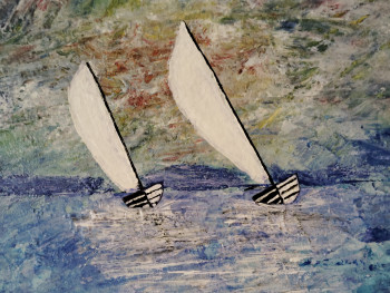 Œuvre contemporaine nommée « Voiliers », Réalisée par KIKINOUCHE