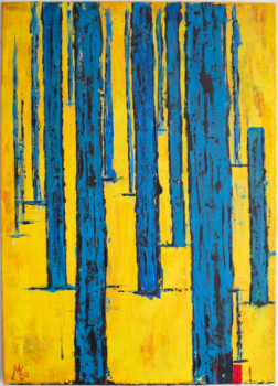 Œuvre contemporaine nommée « Blauer Wald », Réalisée par MARTIN GERLACH