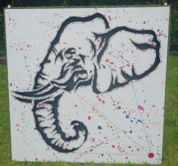 Œuvre contemporaine nommée « tête éléphant ( STRONG ) », Réalisée par CARTIER