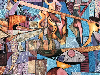 Œuvre contemporaine nommée « La partie de billard », Réalisée par YANNICK PISTILLI