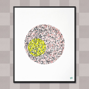 Œuvre contemporaine nommée « Empreinte Inclusion 02 », Réalisée par GéHERD