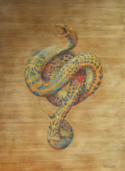Œuvre contemporaine nommée « Serpent Tatooer », Réalisée par T*NGUY