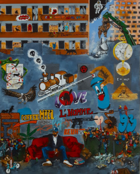 Œuvre contemporaine nommée « LE TEMPS QUI PASSE - toutes les choses ne cessent de devenir autres que celles qu'elles étaient ... », Réalisée par CHRISTIAN CACALY