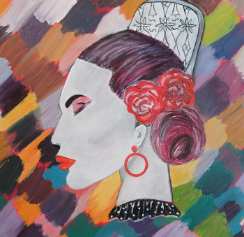 Œuvre contemporaine nommée « Mujer sevillana », Réalisée par TERESA SEGARRA
