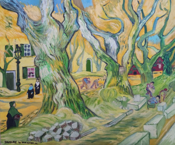 Œuvre contemporaine nommée « "Vincent et les paveurs arlésiens.." », Réalisée par MARC DANCRE