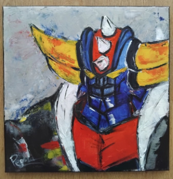 Œuvre contemporaine nommée « GOLDORAK Face », Réalisée par PEPSI
