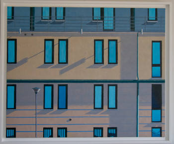 Œuvre contemporaine nommée « Fenêtres Bleues (marina de Pise). », Réalisée par LE.KERMOKO