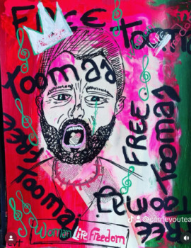 Œuvre contemporaine nommée « Toomaj Salehi », Réalisée par CARRIE JOSEPH VOUTEAU