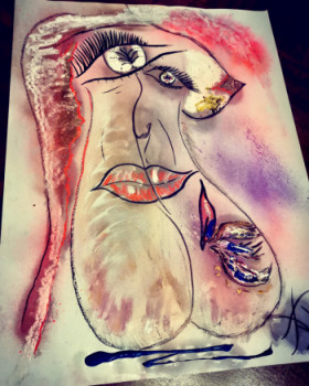 Œuvre contemporaine nommée « Afro’Dite », Réalisée par KZO