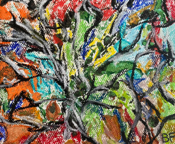 Œuvre contemporaine nommée « bouquet d'automne », Réalisée par BERNARD FORESTIER