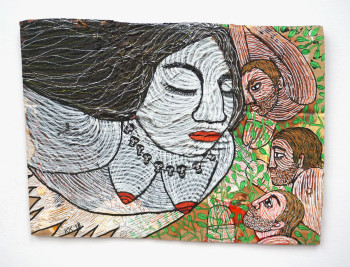 Œuvre contemporaine nommée « nach Und die Blicke der Männer entflamme ich von Anna Achmatowa, Urheberrecht Katharina Kretschmer - Verkauf als gesamten Achmatowa Zyklus - Angebot steht in der Beschreibung », Réalisée par KATHARINA KRETSCHMER