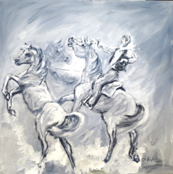 Œuvre contemporaine nommée « Im Griff des Lassos », Réalisée par HORST LUDWIG "ALKUHL"