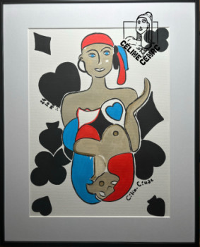 Œuvre contemporaine nommée « DAMES DE COEUR - VENDU », Réalisée par CéLINE CéNAC