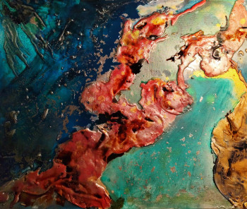 Œuvre contemporaine nommée « EXUTOIRE », Réalisée par F.LOUGHY
