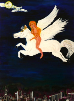 Œuvre contemporaine nommée « L'envolée de Pégase », Réalisée par ANNE SPOK