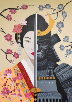 Œuvre contemporaine nommée « L'âme du Japon », Réalisée par AUDREY RIDEY