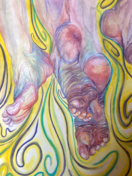 Œuvre contemporaine nommée « dessous », Réalisée par INKS