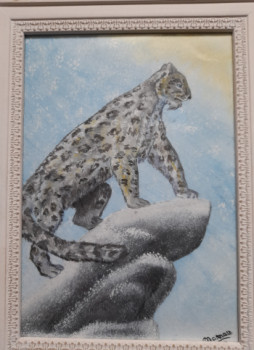 Œuvre contemporaine nommée « Penthère des neiges », Réalisée par CHRISELLE DARET