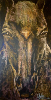 Œuvre contemporaine nommée « L'intensité d'un regard », Réalisée par AURINO JOTTAR