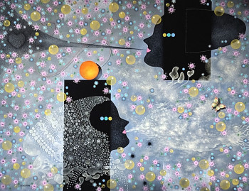 Œuvre contemporaine nommée « The Black bar 3 », Réalisée par ROLAND DE LATTRE