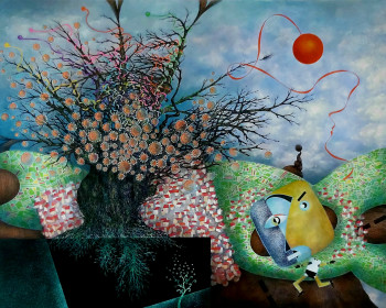 Œuvre contemporaine nommée « The Black bar 9 », Réalisée par ROLAND DE LATTRE
