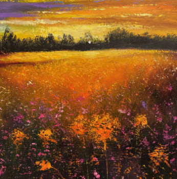 Œuvre contemporaine nommée « Méli-mélo d’automne », Réalisée par ANNE VIGNAU