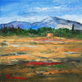 Œuvre contemporaine nommée « L'amandier dans les Alpilles », Réalisée par JEAN-FRANçOIS CLEMENCEAU