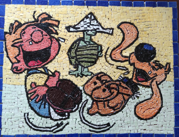 Œuvre contemporaine nommée « BOULE, BILL ET CAROLINE », Réalisée par REMS