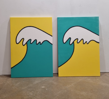 Œuvre contemporaine nommée « The wave », Réalisée par OODOOKID
