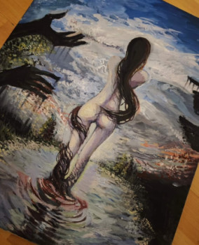 Œuvre contemporaine nommée « Find Beauty in a world full of tragedy », Réalisée par BLACKBLOODSIREN