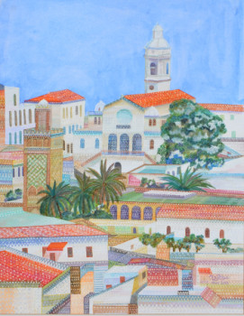 Œuvre contemporaine nommée « L'église Saint-Louis (Oran- Sidi Lahouari) », Réalisée par AFFIF CHERFAOUI