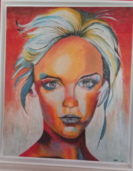 Œuvre contemporaine nommée « Orange Bleue sous le Soleil de Safran », Réalisée par GéDé