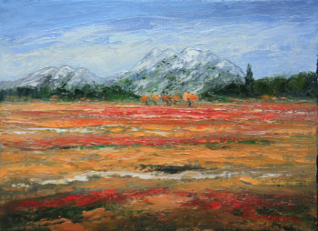 Œuvre contemporaine nommée « Amandiers en Provence », Réalisée par JEAN-FRANçOIS CLEMENCEAU
