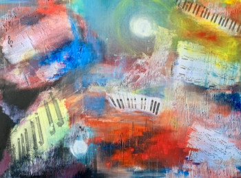 Œuvre contemporaine nommée « Abstraction Musicale », Réalisée par MICHEL CROZE