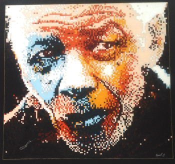 Œuvre contemporaine nommée « Nelson Mandela », Réalisée par SUNZYR
