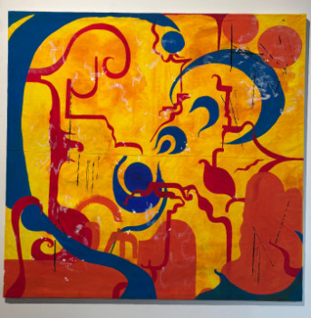 Œuvre contemporaine nommée « Impression Jazz II », Réalisée par MARIELLE DEBELLU