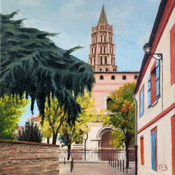 Œuvre contemporaine nommée « Le clocher de la Basilique Saint Sernin », Réalisée par THIERRY LE BOULANGER