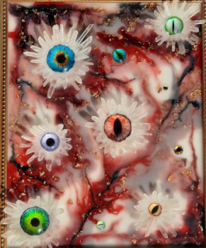 Œuvre contemporaine nommée « Eyes contact », Réalisée par GUY-PHILIPPE