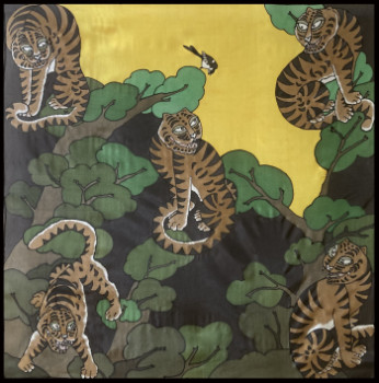 Œuvre contemporaine nommée « Tigres de Minhwa coréen », Réalisée par HOONJAI LIM