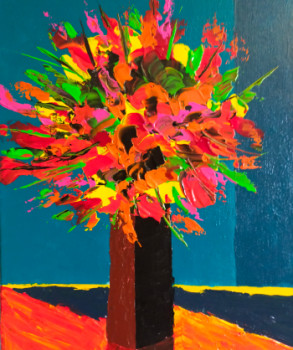 Œuvre contemporaine nommée « Fleurs 3 », Réalisée par HUBERT BRIDOUX