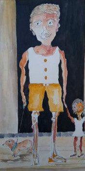 Œuvre contemporaine nommée « La TÊTE et les JAMBES », Réalisée par LOUIS LERAY