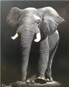 Œuvre contemporaine nommée « Éléphant », Réalisée par CLéMENCE LEVEUGLE