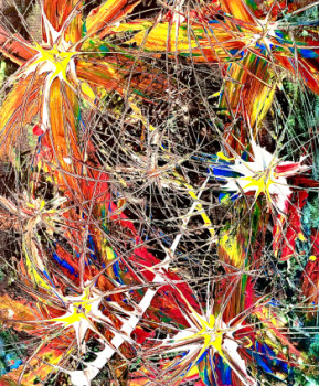 Œuvre contemporaine nommée « Synapses », Réalisée par SYUTMARK