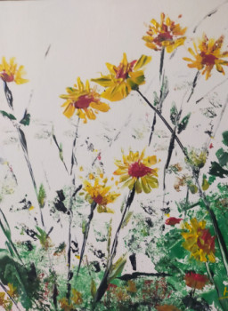 Œuvre contemporaine nommée « Fleurs 6 », Réalisée par HUBERT BRIDOUX
