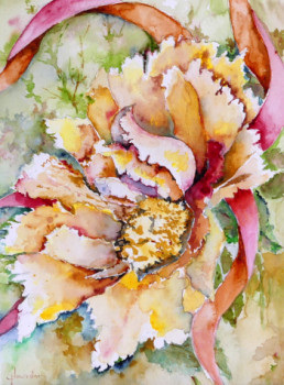 Œuvre contemporaine nommée « La fleur et le ruban », Réalisée par JJOURDAN