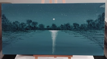 Œuvre contemporaine nommée « Apaisement Nocturne », Réalisée par MC