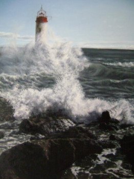 Œuvre contemporaine nommée « Phare », Réalisée par ELISABETH CUEGNIET