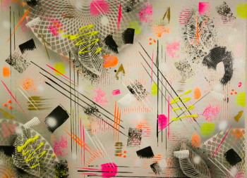 Œuvre contemporaine nommée « Electro pop », Réalisée par ARTISTE PEINT
