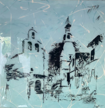 Œuvre contemporaine nommée « Mon village », Réalisée par SVETART