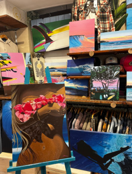 Œuvre contemporaine nommée « Flower Power », Réalisée par ANOUCK SURF ART